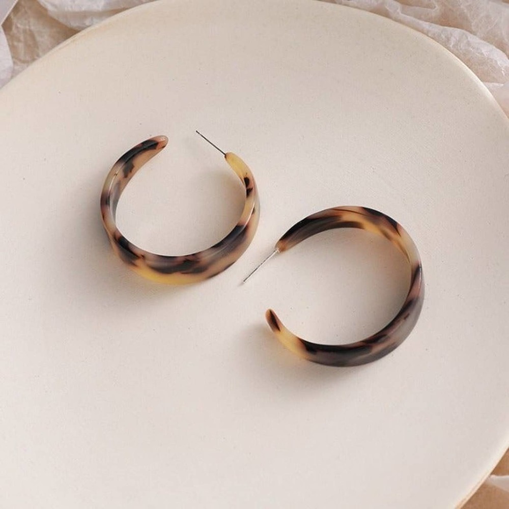 Earrings Korean Vintage Animal Print - Picture 2 of 4